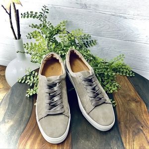 FRYE Women's Ivy Low Lace Sneakers Grey Nubuck